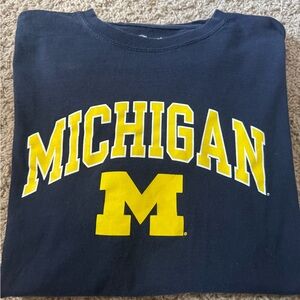 Champion Navy Blue T-Shirt with Yellow Print